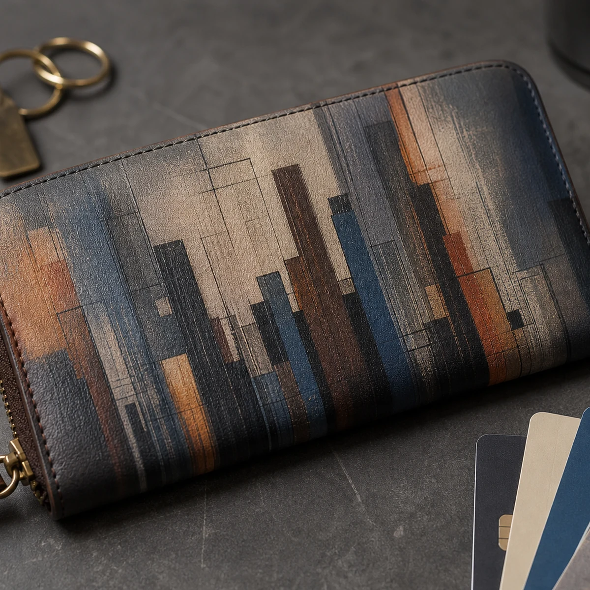 Emmeline Vertical Leather Wallet